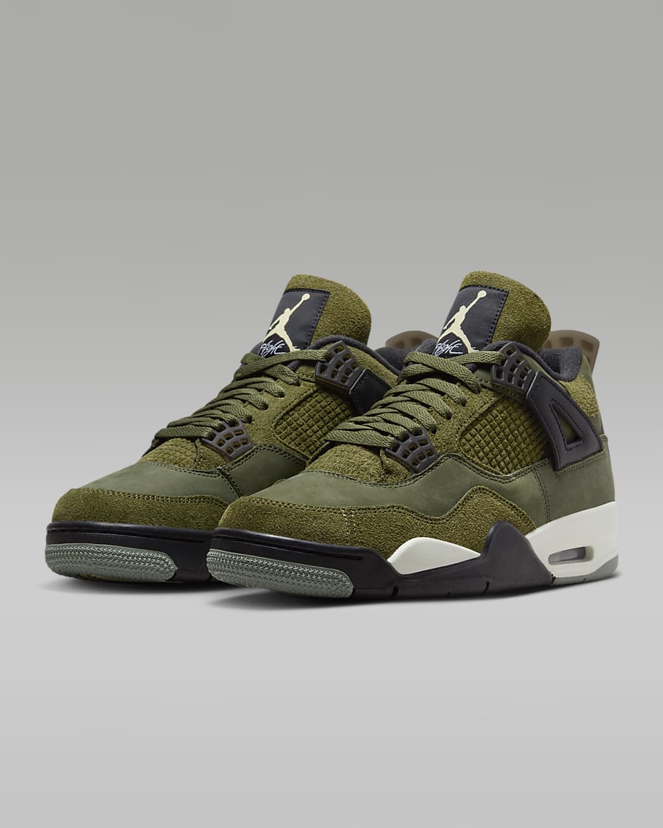Jordan retro 4 olive green deals